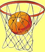 small basketball in net